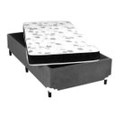 Ver imagem 2 de Cama Box Solteiro Suede Cinza + Colchão Espuma D33 Bambo Branco Bueno Sono (54x88x188)