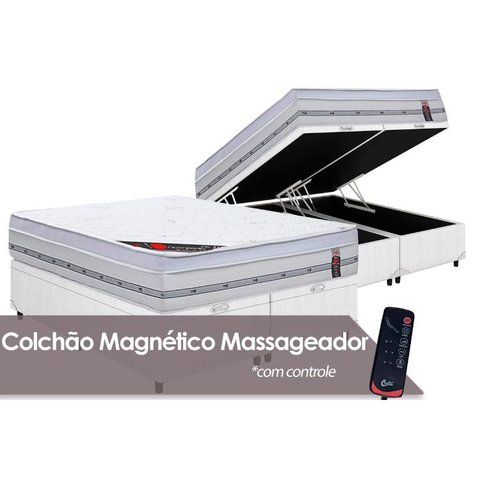 Colchão Castor GoldStar Magnétic c/ Mass+Baú King 1,93x2,03