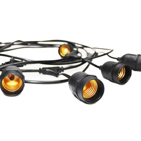 Cordão de Luzes Taschibra Cipro para 8 Lâmpadas E27 Preto Bivolt