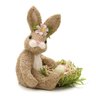 Coelho Decorativo Sentado com Ninho Ovos Colorido (matcha) - 1 Un - 1