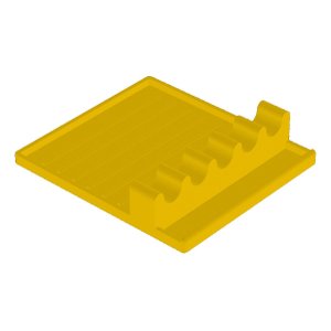 Suporte de Apoio para 5 Talheres para Bancada de Cozinha - Amarelo