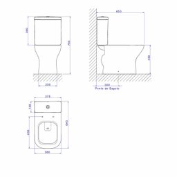 Bacia para Caixa Acoplada Axis Cod: P.470.26 - 4