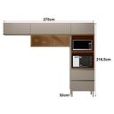 Ver imagem 2 de Cozinha Modulada Proença 3 Peças Torre Quente Nogueira Nude Prime Tx - Demartez