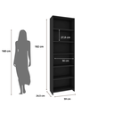 Ver imagem 4 de Estante de Livros 57CMX182CM 5 Prateleiras LV200 Preto