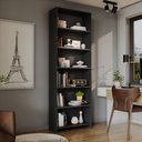 Ver imagem 1 de Estante de Livros 57CMX182CM 5 Prateleiras LV200 Preto