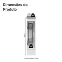 Ver imagem 2 de Balcão Porta-Temperos 20 cm 1 Porta Branco/Preto Lux Madesa