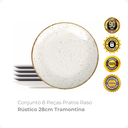 Ver imagem 2 de Conjunto 8 Pratos Raso Rústico 28cm Tramontina