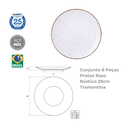 Ver imagem 3 de Conjunto 8 Pratos Raso Rústico 28cm Tramontina