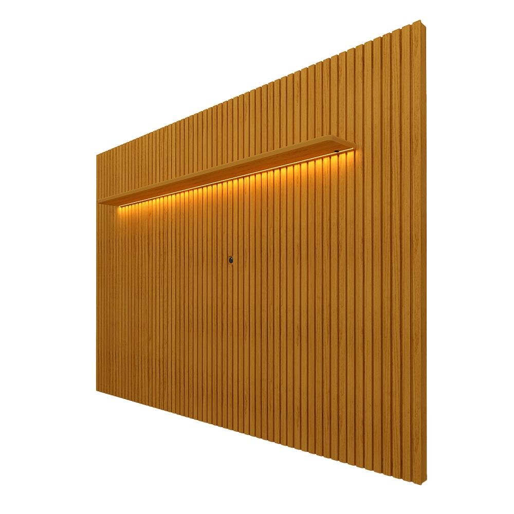 Painel Home Ripado Grande Tv até 85 Polegadas com Led Naturale Notório Jm Móveis - 2