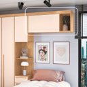 Ver imagem 2 de Armário Aéreo Modulado 1 Porta Infinity Marrom/Cedro/Blush Line