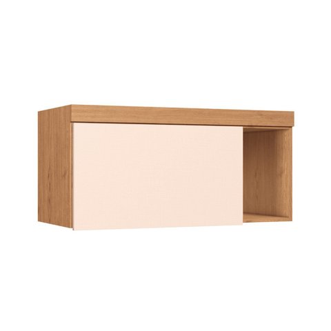 Armário Aéreo Modulado 1 Porta Infinity Marrom/Cedro/Blush Line