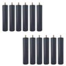 Conjunto 12 Pés de Cama 20cm Pés de Madeira Palito Box Baú Casal Preto - 1