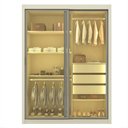 Ver imagem 2 de Guarda-Roupa Solteiro 2 Portas Reflectante com LED 100% MDF Royale