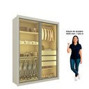 Ver imagem 5 de Guarda-Roupa Solteiro 2 Portas Reflectante com LED 100% MDF Royale