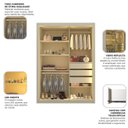 Ver imagem 6 de Guarda-Roupa Solteiro 2 Portas Reflectante com LED 100% MDF Royale