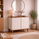 Ver imagem 2 de Armario Aparador Buffet 2 Portas Caixotin Imperium Cinamomo Off White