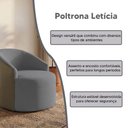 Ver imagem 2 de Poltrona Design Leve Confortavel para Sala Cinza Claro Leticia
