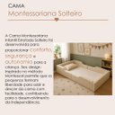 Ver imagem 3 de Cama Infantil Estofada Bege Completa com Colchão 188x88cm Proteção Lateral