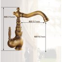 Ver imagem 7 de Torneira Super Luxo Vintage Bronze Antigo Retrô Monocomando
