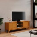 Ver imagem 1 de Rack para TV até 55 Polegadas MDF 180cm Porta Deslizante King Marrom Cedro