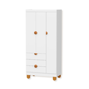 Ver imagem 5 de Quarto de Bebe Berço Americano + Guarda Roupa Infantil 3P 3g Apolo Branco Fosco