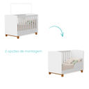 Ver imagem 4 de Quarto de Bebe Berço Americano + Guarda Roupa Infantil 3P 3g Apolo Branco Fosco