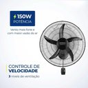 Ver imagem 3 de Ventilador Parede Mondial Turbo Pro Nvp-pro-50 Preto 220v