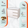 Balcão Móvel Gabinete Mdf para Banheiro com Tampo 60cm Direito - 5