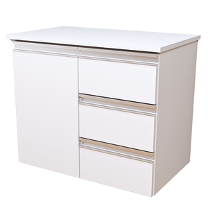 Balcão Móvel Gabinete Mdf para Banheiro com Tampo 60cm Direito