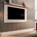 Ver imagem 2 de Painel de TV para Quarto Sala até 55" Prateleira Superior Vivare 1,36 Anto:OffWhite/Freijó