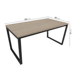 Mesa de Jantar 160x90cm Estilo Industrial Concept CabeCasa MadeiraMadeira - 3