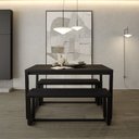 Ver imagem 2 de Mesa de Jantar 135x90cm Estilo Industrial Concept CabeCasa MadeiraOriginals Preto