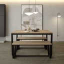 Ver imagem 2 de Mesa de Jantar 135x90cm Estilo Industrial Concept CabeCasa MadeiraOriginals