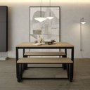 Ver imagem 2 de Mesa de Jantar 135x90cm Estilo Industrial Concept CabeCasa MadeiraOriginals Marrom