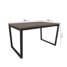Mesa de Jantar 135x90cm Estilo Industrial Concept CabeCasa MadeiraMadeira - 3