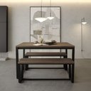 Ver imagem 2 de Mesa de Jantar 135x90cm Estilo Industrial Concept CabeCasa MadeiraOriginals Marrom