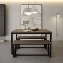 Ver imagem 2 de Mesa de Jantar 135x90cm Estilo Industrial Concept CabeCasa MadeiraOriginals