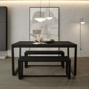 Ver imagem 2 de Mesa de Jantar 180x90cm Estilo Industrial Concept CabeCasa MadeiraOriginals Preto