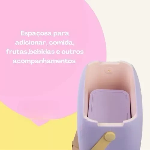Caixa Termica Portatil com Alça Camping Cooler Polarbox 6l Lilas com Amarelo - 3