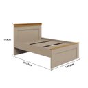 Ver imagem 5 de Conjunto Cama Casal 2 Mesas de Cabeceira e Cômoda England MDF Corda/Freijó
