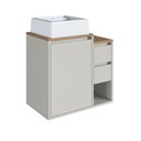 Ver imagem 5 de Armários Modulares de Banheiro Crart-CON004 2 Portas 2 Gavetas MDP 60cm Bege Multimóveis