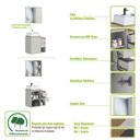 Ver imagem 7 de Armários Modulares de Banheiro Crart-CON004 2 Portas 2 Gavetas MDP 60cm Bege Multimóveis