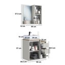 Ver imagem 4 de Armários Modulares de Banheiro Crart-CON004 2 Portas 2 Gavetas MDP 60cm Bege Multimóveis