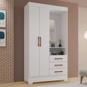 Ver imagem 1 de Guarda-Roupas Dinamarca 100% MDF 2 Portas 3 Gavetas 1 Espelho