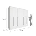 Ver imagem 5 de Guarda Roupa Casal Sevilla 6 Portas 8 Gavetas Tcil Neve