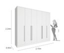 Ver imagem 5 de Guarda Roupa Casal Sevilla 6 Portas 8 Gavetas Tcil Neve
