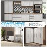 Kit Casa Completa Mobiliada Cozinha 6 Pcs + Guarda-Roupa Canto + Rack Tv + Mesinha + Ilha Bancada - 1