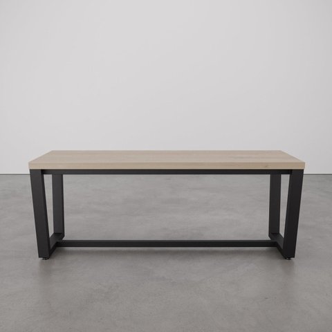 Banco 2 Lugares 120cm Estilo Industrial Concept CabeCasa MadeiraOriginals Marrom/Acácia/Preto