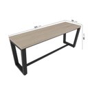 Ver imagem 4 de Banco 2 Lugares 120cm Estilo Industrial Concept CabeCasa MadeiraOriginals Marrom/Acácia/Preto