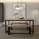 Ver imagem 2 de Banco 2 Lugares 120cm Estilo Industrial Concept CabeCasa MadeiraOriginals